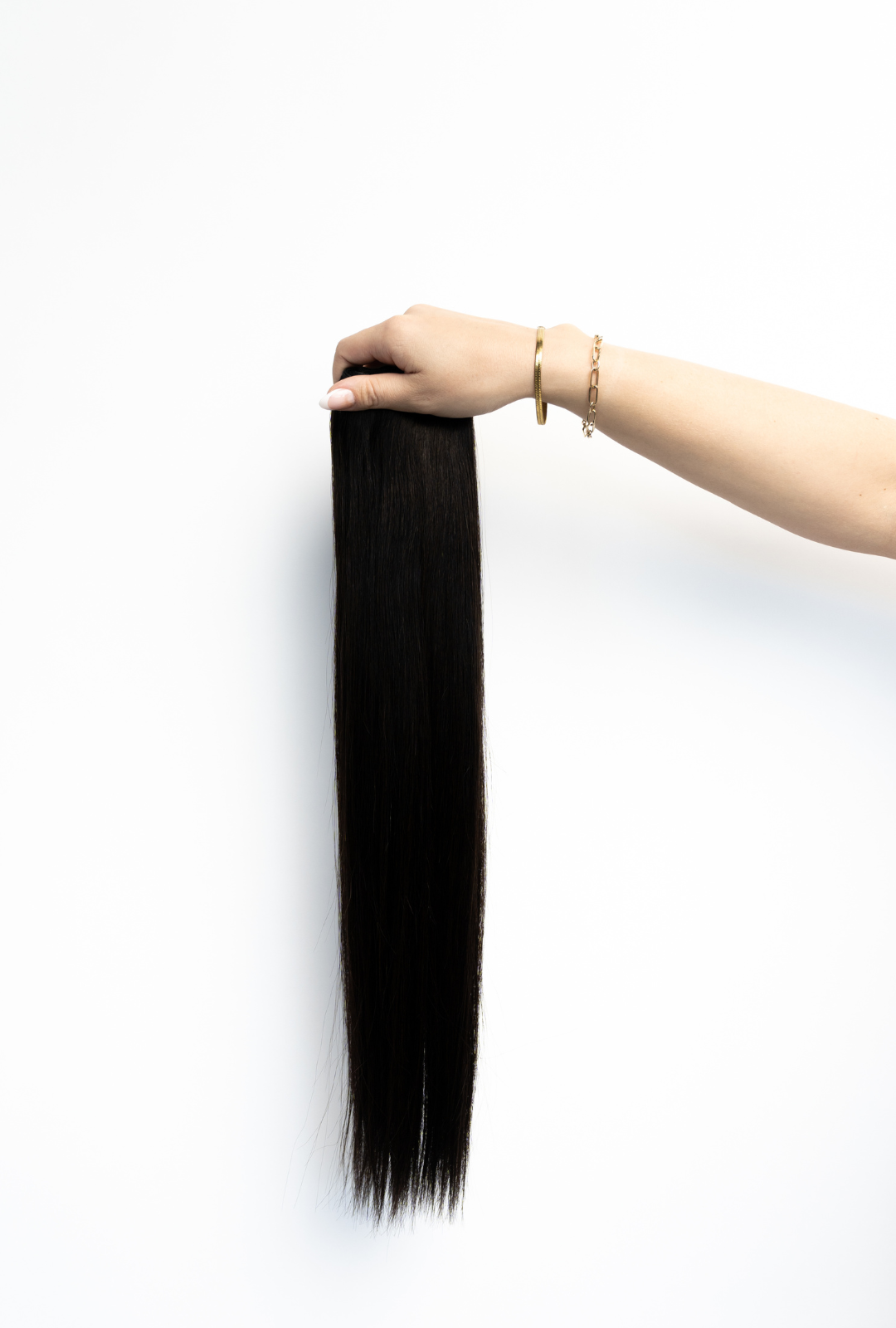 Laced Hair Hand Tied Weft Extensions #1B (Dark Roast)