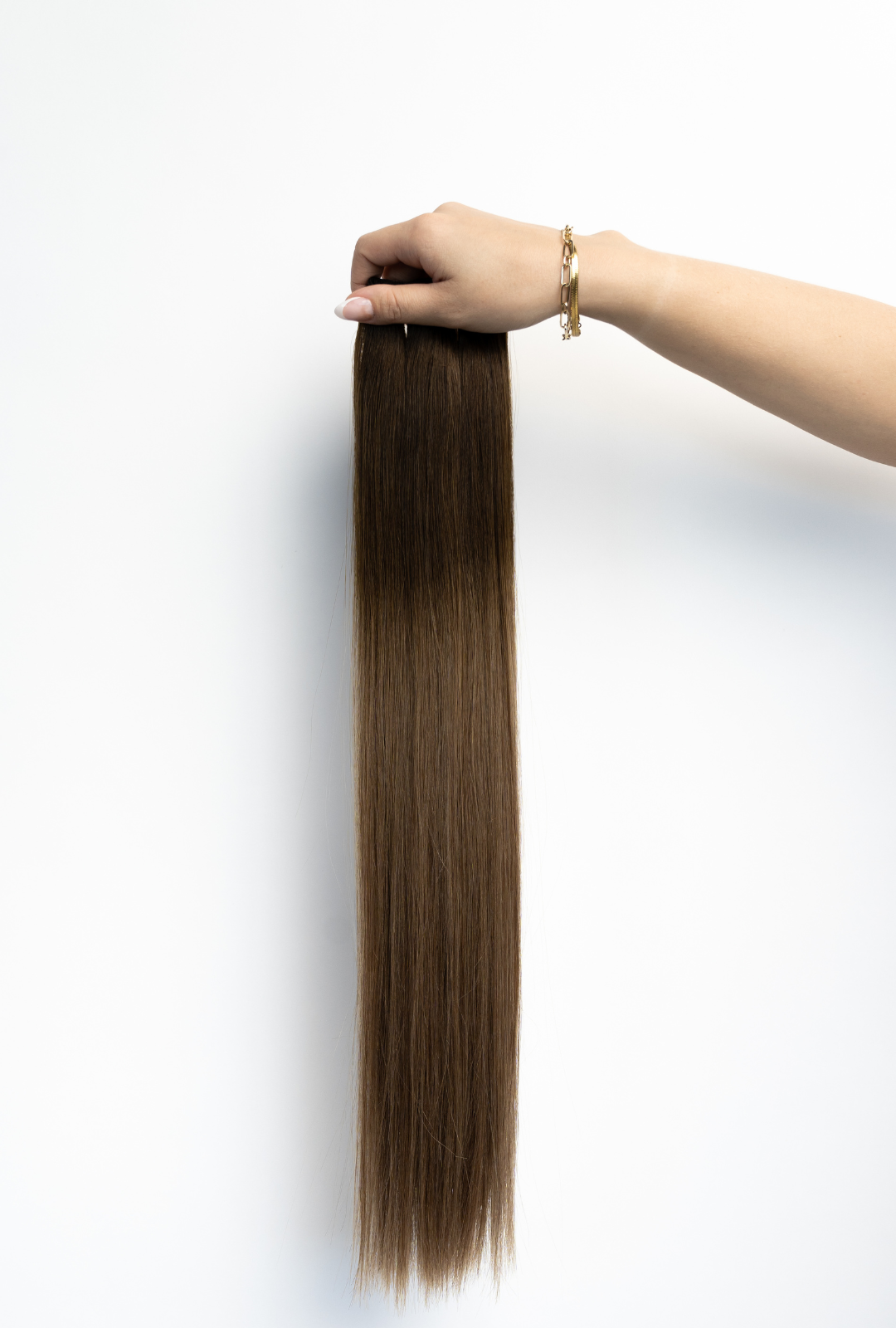 Laced Hair Hand Tied Weft Extensions Ombré #3/8 (Spiced Cider)
