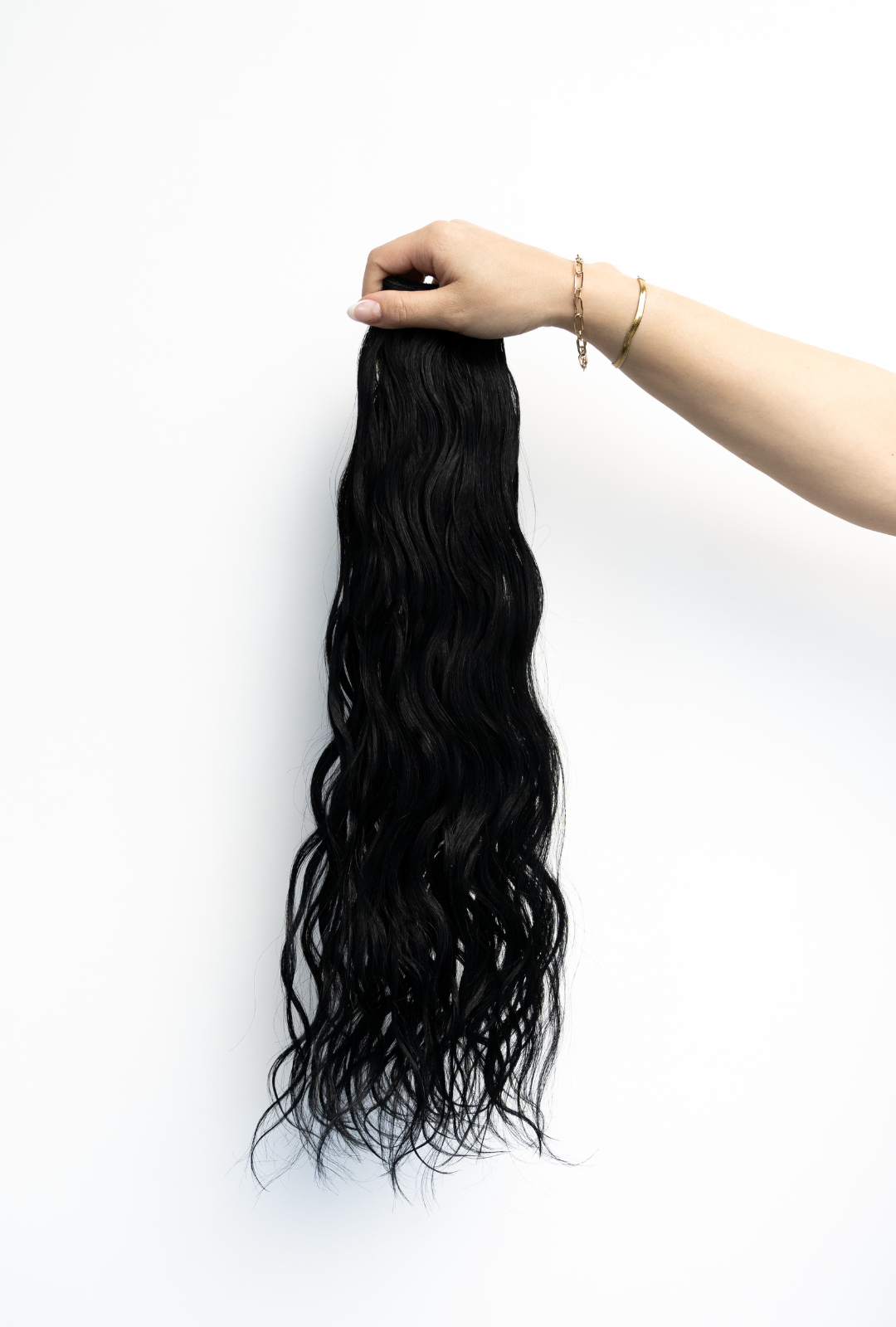 Waved by Laced Hair Hand Tied Weft Extensions #1 (Black Noir)