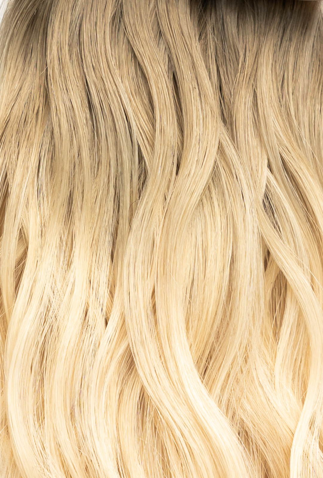 Waved by Laced Hair Machine Sewn Weft Extensions Rooted #8/D16/22 (Rooted Buttercream)